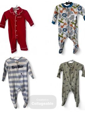 Bundle of 4 baby pajamas size 9 months